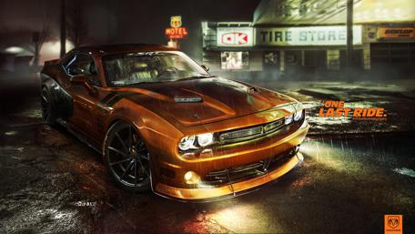 Midnight Muscle Car Beauty wallpaper
