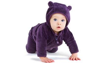 Joyful Beginnings in Purple Fur wallpaper