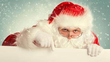Santa Claus in Winter Wonderland Celebration Wallpaper wallpaper