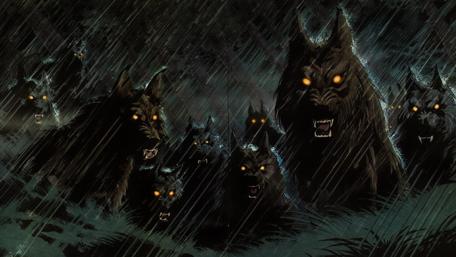 Dark Beasts in the Rainy Night wallpaper