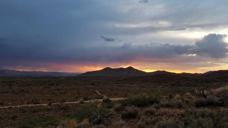 Majestic Arizona Sunset Over Southwest Landscape wallpaper