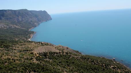 Breathtaking View of Crimea's Black Sea Coastline wallpaper