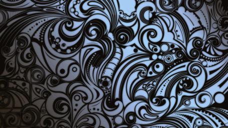 Intricate Black and Blue Abstract Design wallpaper