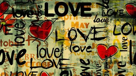 Love Expressions Graffiti Art Wall Decoration wallpaper