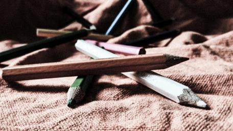 Creative Chaos of Colored Pencils in Life's Palette wallpaper