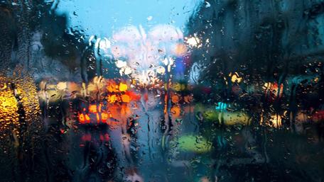 Rainy Day Reverie through a Wet Window wallpaper
