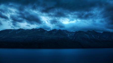 Celestial Night Over Mountain Reflections wallpaper