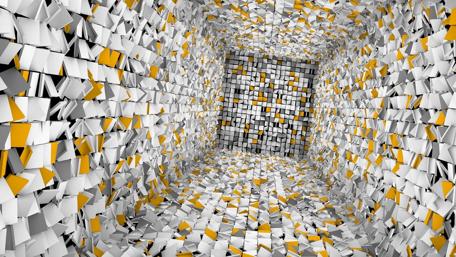 Geometric Vortex of Colorful Cubes wallpaper