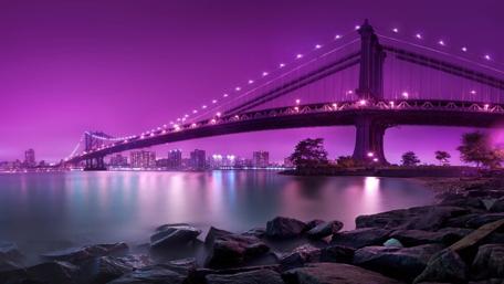 Purple Cityscape Majesty wallpaper