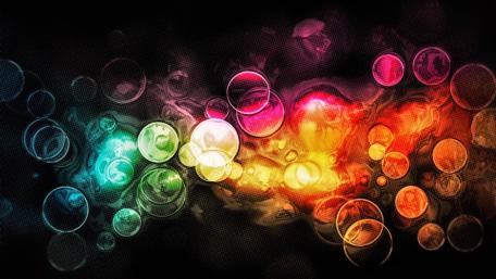 Rainbow Circles of Light and Colorful Dreams wallpaper