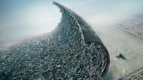 Epic Cityscape on the Edge of Reality wallpaper