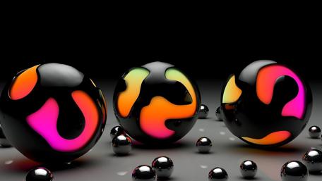 Neon Glow Spheres Harmony wallpaper