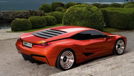 Sleek Orange Dream Car Wallpaper wallpaper