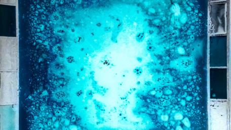 Mystical Blue Abstract Art Texture wallpaper