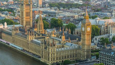 Majestic View of Parliament in London wallpaper