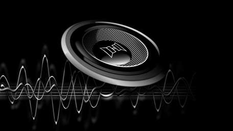 Dynamic Sound Wave and Speaker Design wallpaper
