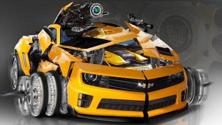 Futuristic Yellow Car Design with Exposed Mechanics wallpaper