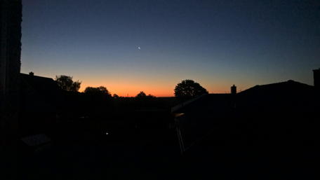 Serene Dawn with Moonlit Horizon wallpaper