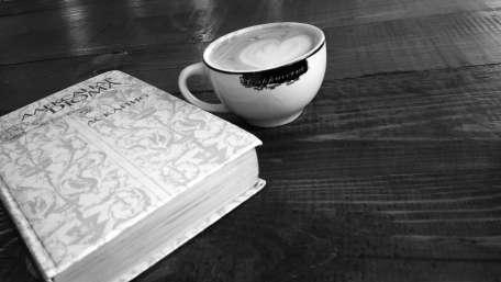 Cozy Moments with Coffee and a Book wallpaper