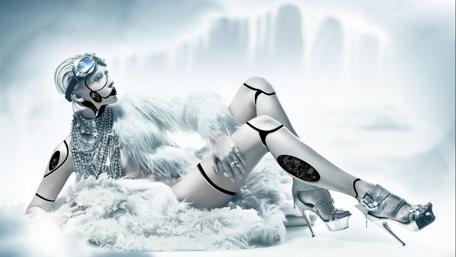 Futuristic Elegance in a Frosty Realm wallpaper