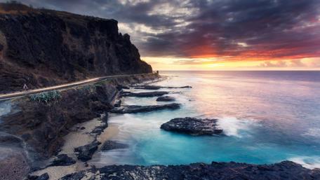Majestic Coastal Sunrise wallpaper