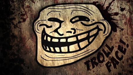 Vintage Troll Face Mischief wallpaper