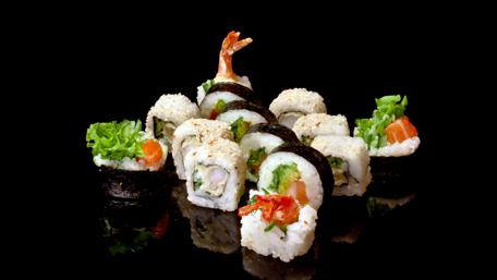 Delicious Sushi Platter in Stunning Detail wallpaper