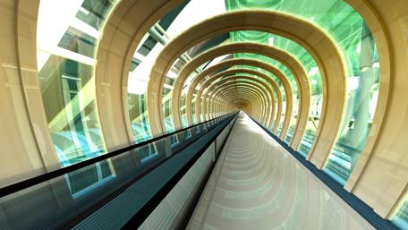 Urban Elegance in a Futuristic Tunnel wallpaper