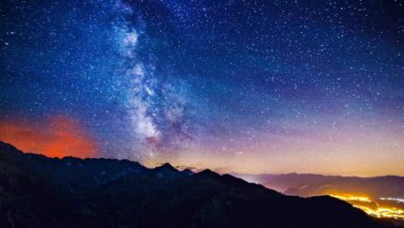 Milky Way Over a Serene Landscape wallpaper