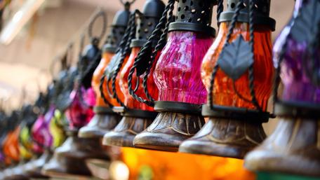 Colorful Lanterns Creating Warm Atmosphere for Life Moments wallpaper