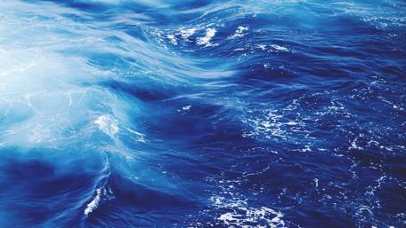 Tranquil Ocean Waves in Blue Shades wallpaper