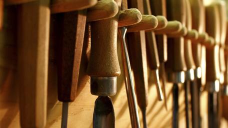 Craftsmanship Tools Collection in Warm Lighting wallpaper