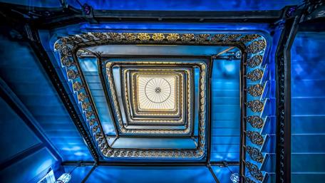 Ascending Dream in Blue wallpaper