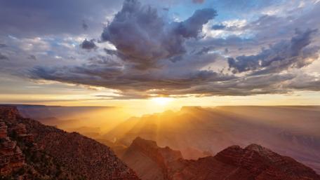 Majestic Sunset Over Grand Canyon Scenery wallpaper