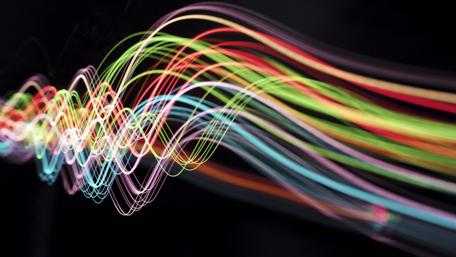 Vibrant Waves of Colorful Motion wallpaper
