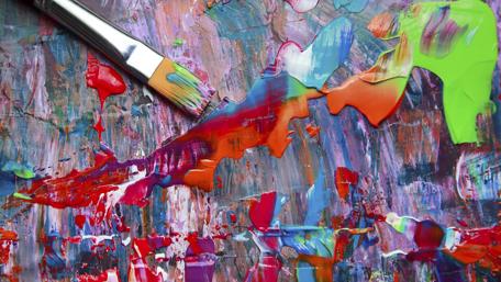 Vibrant Brushstrokes in Abstract Harmony wallpaper