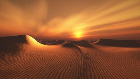 Golden Sunset Over Serene Sand Dunes wallpaper