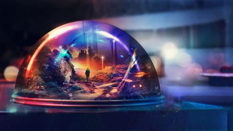A Magical World Encapsulated in Glass wallpaper