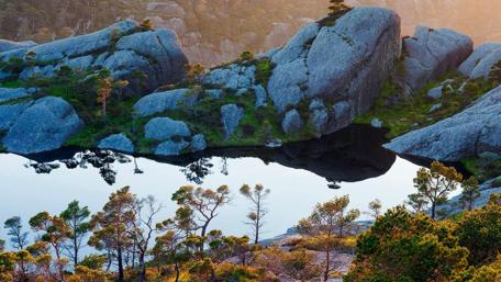 Serene Reflections on Nature's Canvas wallpaper
