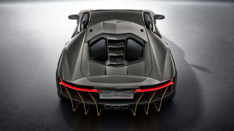 Sleek Lamborghini Centenario in Monochrome Hue wallpaper