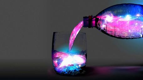 Galactic Water Cascade Artwork wallpaper