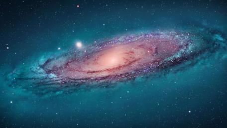 Majestic Galactic Swirl in Royal Blue wallpaper