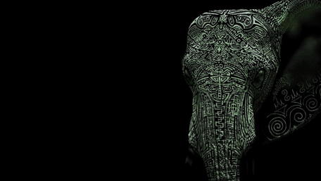 Abstract Elephant Elegance wallpaper