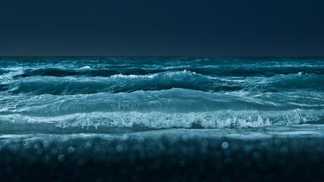 Ocean Waves Under a Night Sky wallpaper