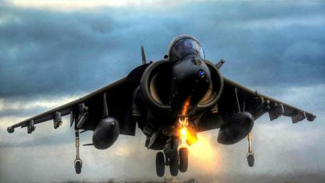 Powerful Military Jet in Flight wallpaper