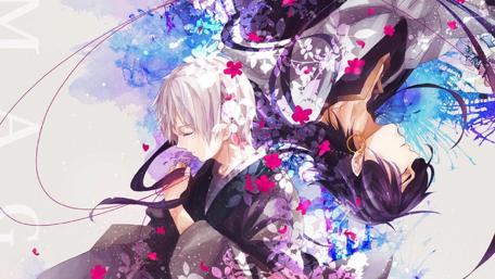 Eternal Love in Bloom: An Anime Romance wallpaper