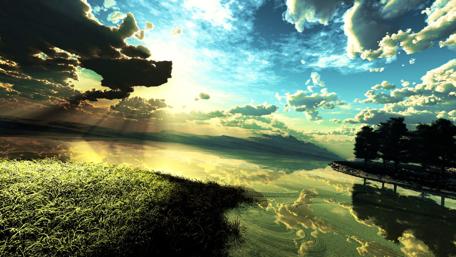 Tranquil Reflections in Nature's Embrace wallpaper