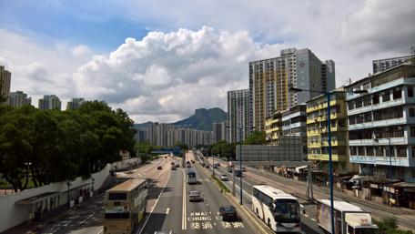 Urban Majesty of Hong Kong's Lion Rock Viewpoint wallpaper