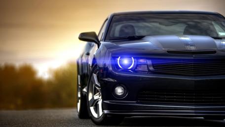 Sleek Chevrolet in Stunning Sunset Light wallpaper