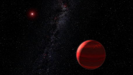 Red Planet Against Cosmic Backdrop wallpaper